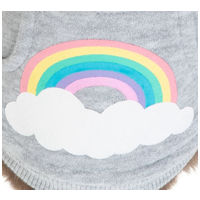 Trixie kapucnis pulcsi kutyáknak szivárvány és felhő rajzzal #2