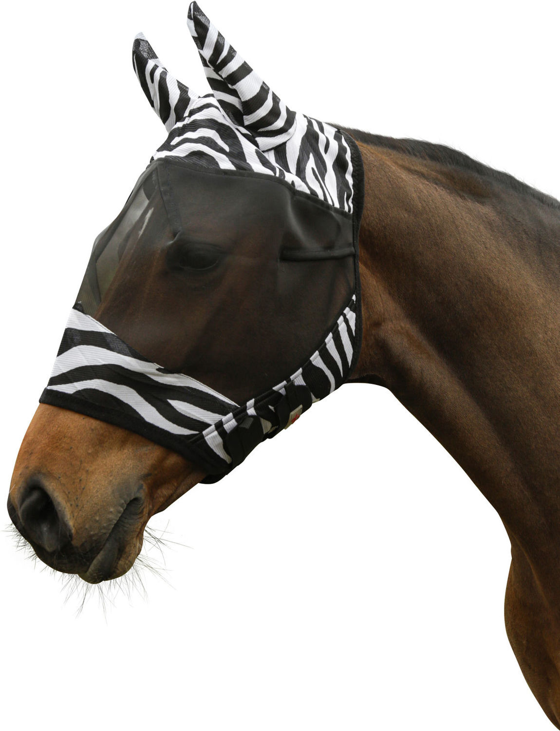 Covalliero RugBe Zebra mască împotriva muștelor cu protecție pentru urechi - zoom