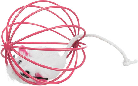 Trixie szőrös egérke rácsos labdában