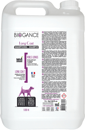 Biogance Long Coat Shampoo - Sampon hosszúszőrű kutyák és macskák fürdetéséhez