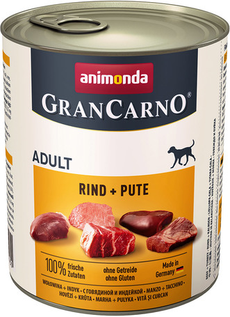 Animonda GranCarno Adult marhás és pulykás konzerv