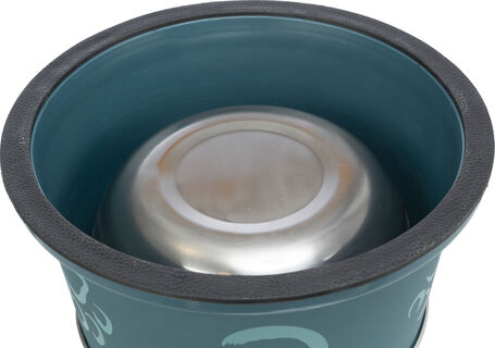 Trixie magas nyakú fém tál műanyag bevonattal spánielnek