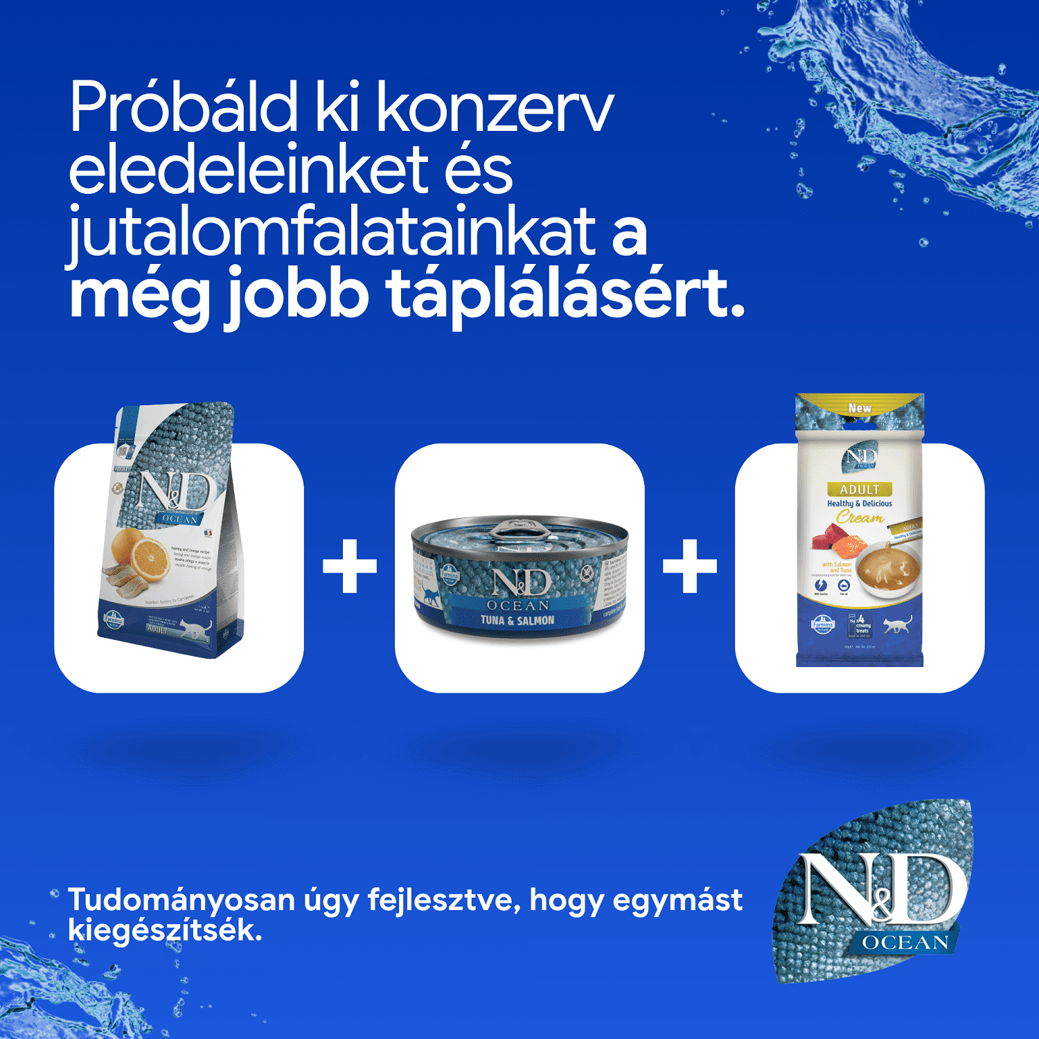 N&D Cat Ocean Adult Hering & Orange | Halas és narancsos macskaeledel