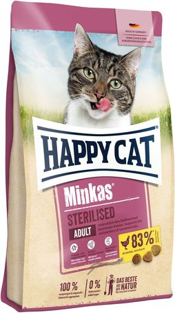 Happy Cat Minkas Sterilised | Száraztáp ivartalanított macskák igényei szerint