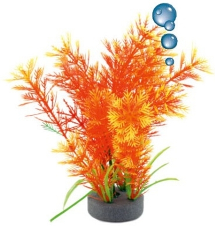 Happet levegőporlasztós narancssárga műnövény akváriumba