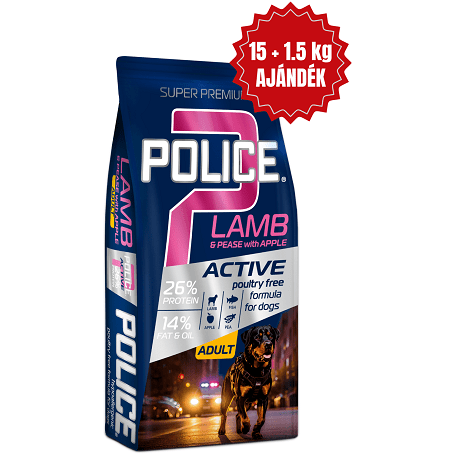 Police Adult Hypoallergenic Lamb with Pease & Apple