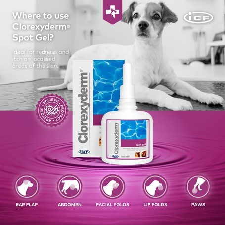 Clorexyderm Spot Gel - Antiszeptikus bőrvédő gél kutyáknak és macskáknak