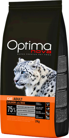 Visán Optimanova Cat Adult Salmon & Rice macskaeledel