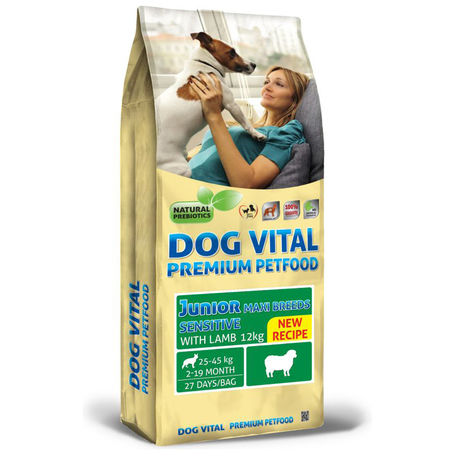 Dog Vital Junior Maxi Breeds Sensitive Lamb | Szárazeledel nagytestű növendék kutyáknak
