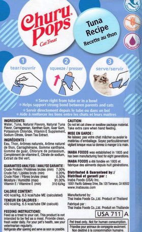 Inaba Cat Churu Pops jutalomfalat rúd macskáknak változatos ízekben