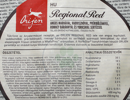 Orijen Regional Red kutyatáp