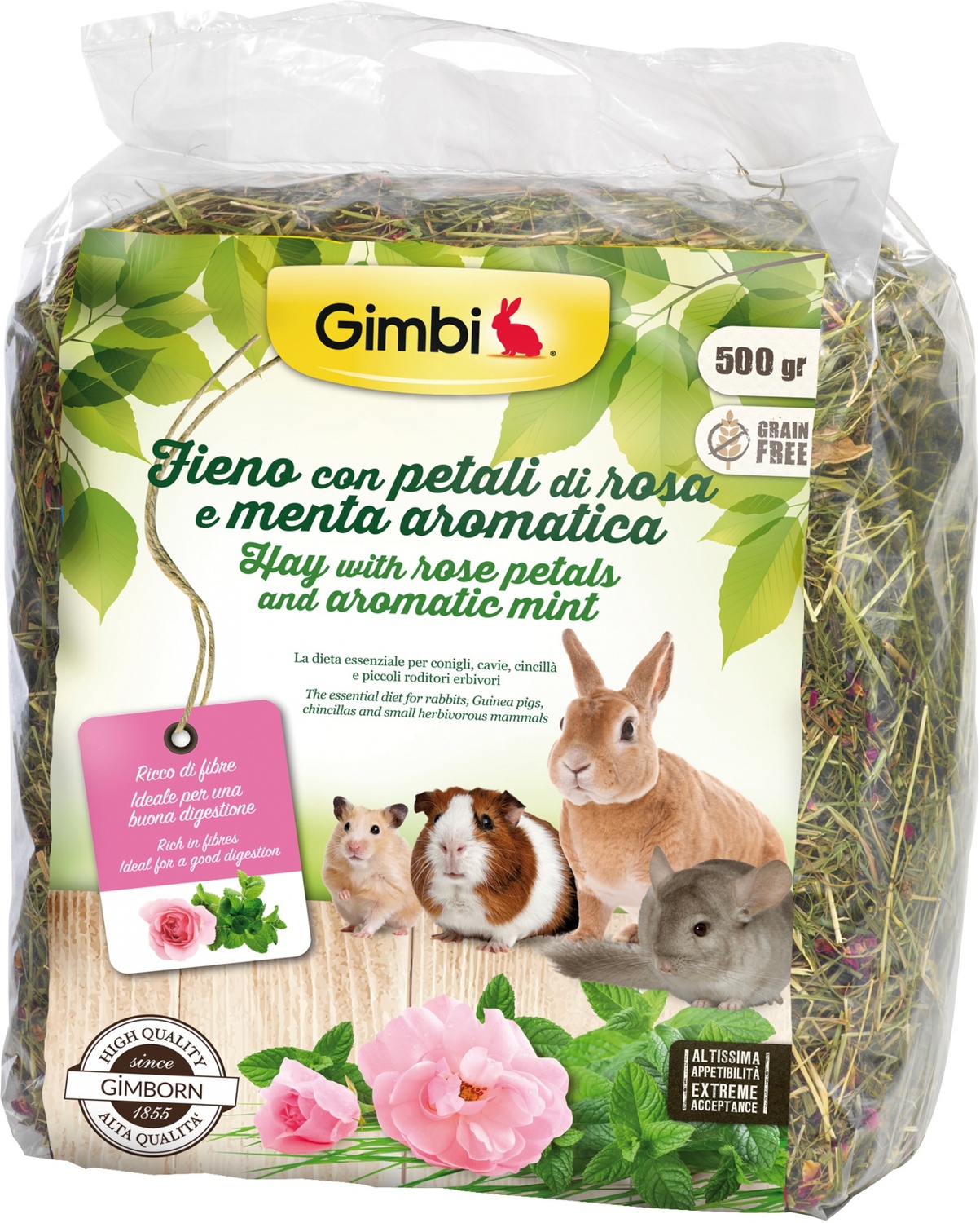 Gimbi fân cu petale de trandafir și mentă
