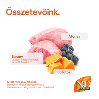 N&D Dog Grain Free Puppy Medium/Maxi sütőtök, bárány & áfonya szuperprémium kutyatáp #5