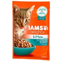 IAMS Cat Delights Kitten – Csirke falatkák ízletes szószban