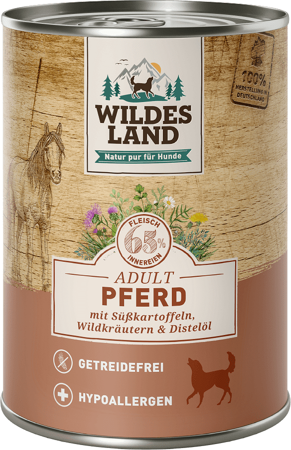 Wildes Land Classic Adult lóhúsos kutyakonzerv
