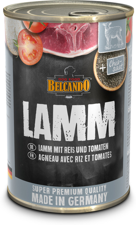 Belcando konzerv bárányhússal, rizzsel és paradicsommal