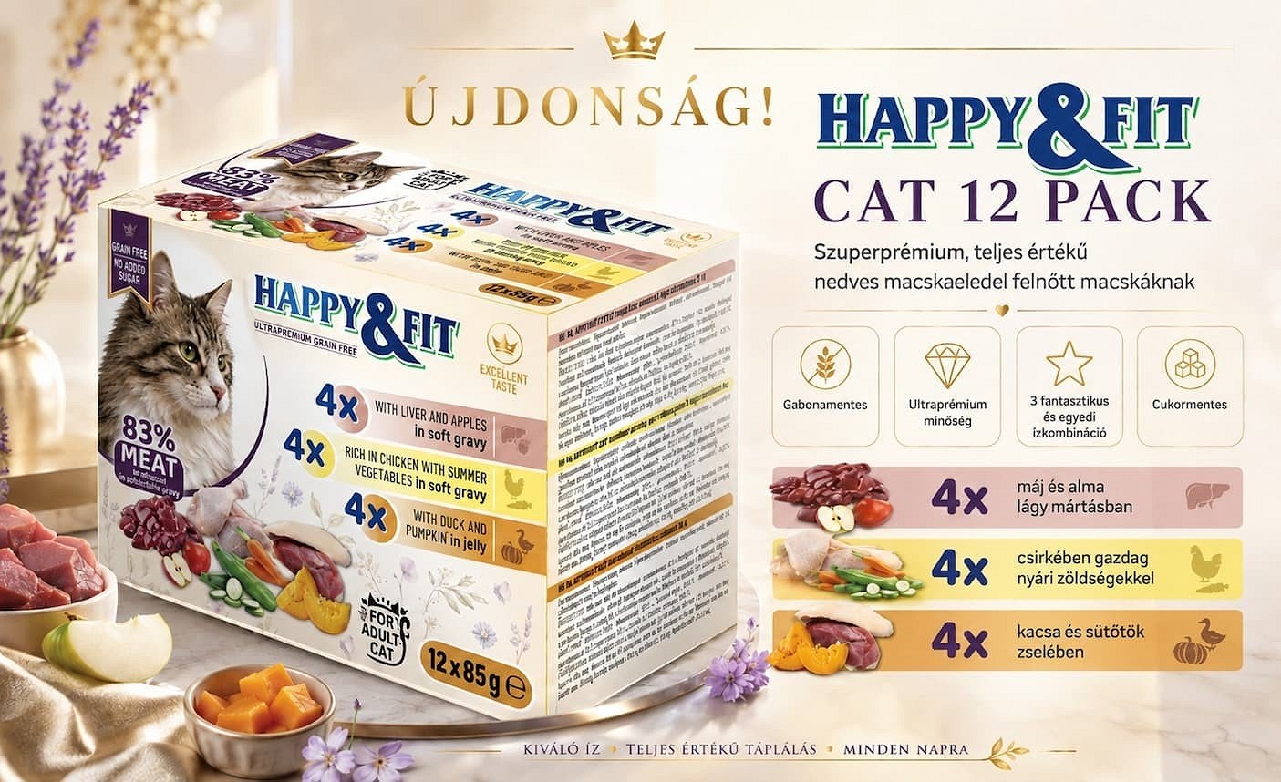 Happy&Fit multipack fără cereale pentru pisici adulte - zoom