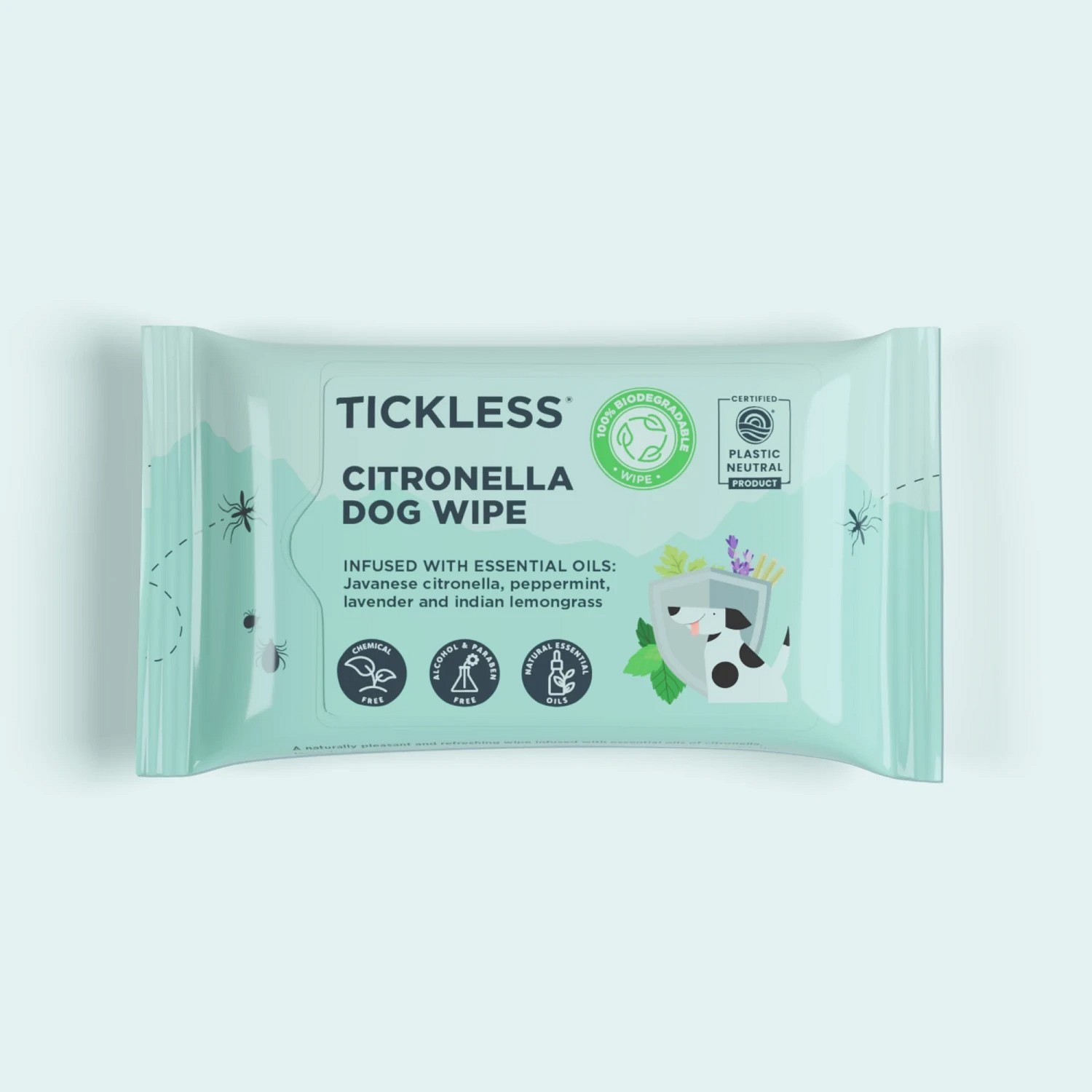 Tickless șervețele umede repelente naturale