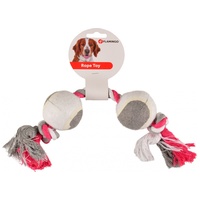 Flamingo joc de frânghie cu două mingi de tenis pentru câini