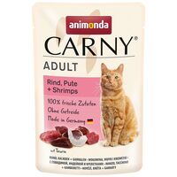 Animonda Carny marhás, pulykás és garnélarákos alutasakos eledel macskáknak Animonda Carny marhás, pulykás és garnélarákos alutasakos eledel macskáknak