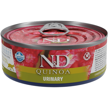 N&D Cat Quinoa Urinary - Húgyúti problémák megelőzésére konzerv felnőtt macskáknak (24 x 80 g) 1920 g