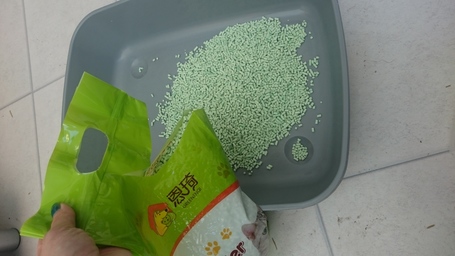 Tofu alom zöld tea illattal macskáknak