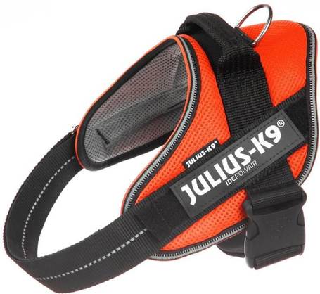 Julius-K9 IDC powAIR légáteresztő, szellőző, nyári hám kutyáknak narancs színben