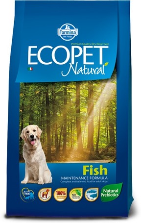 Ecopet Natural Fish Medium | Kutyatáp hallal közepes testű kutyáknak