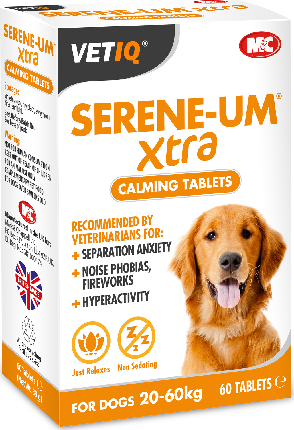 Mark&Chappell Serene-UM Calm Xtra tabletă pentru câini cu talie mare