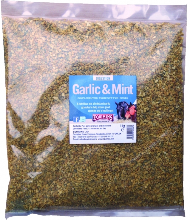 Equimins Garlic & Mint - Amestec plante usturoi și mentă cai