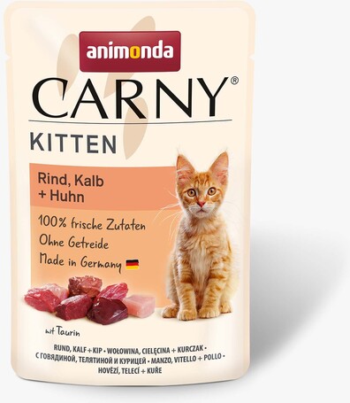 Animonda Carny Kitten marhás, borjús és csirkés eledel