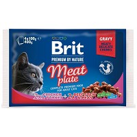 Brit Premium Cat Pouches Meat Plate (4 x 100 g) 400 g
