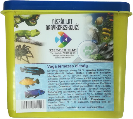 Szer-Ber Vega spirulinás lemezes díszhaltáp
