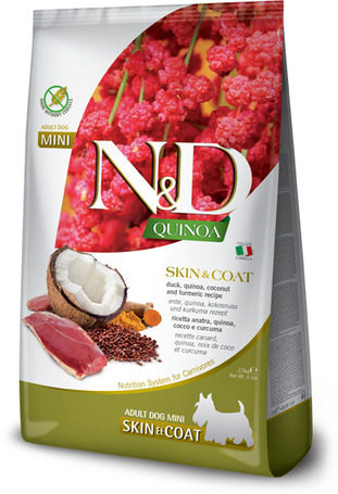 N&D Dog Grain Free Quinoa Skin & Coat Duck – Bőr- és szőrproblémákra | Szuperprémium kutyatáp