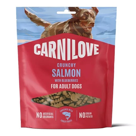 CarniLove Dog Crunchy Snack lazaccal és áfonyával | Ízletes jutalomfalat kutyáknak