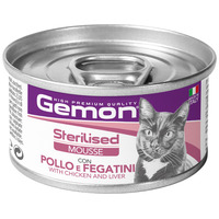 Gemon Cat Adult Sterilised Mousse with Chicken & Liver