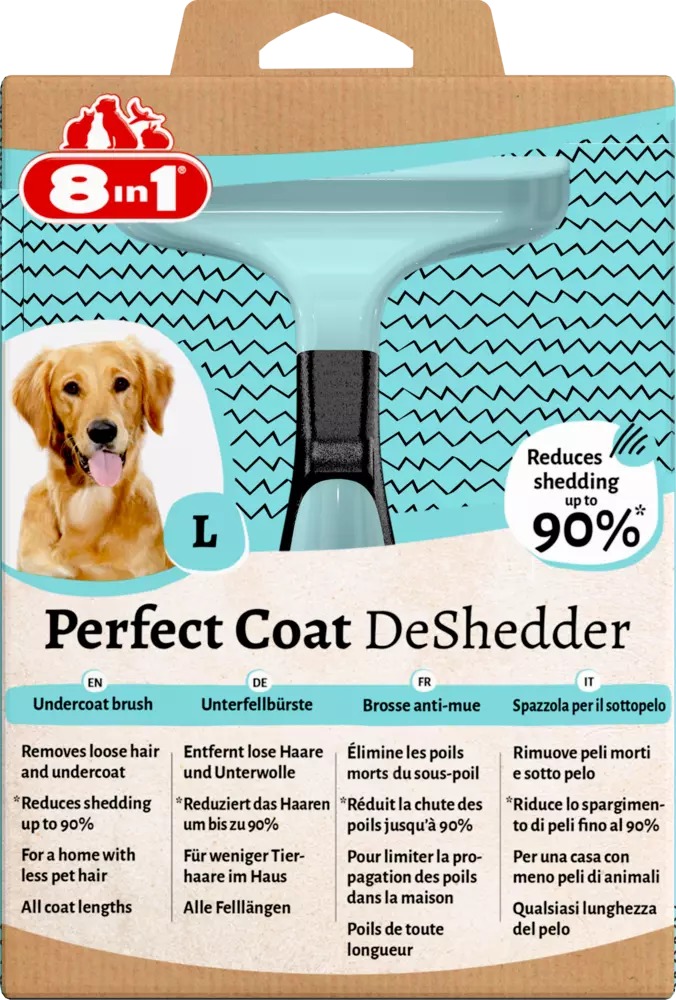 8in1 Perfect Coat DeShedder perie pentru câini