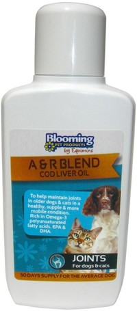 Blooming Pets A&R Blend Cod Liver Oil - Olajkeverék a fényes szőrzetért, erős csontozatért és az egészséges ízületekért