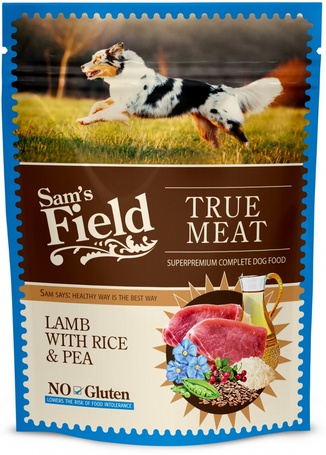 Sam's Field True Meat Lamb with Rice & Pea - Alutasakos eledel kutyák részére