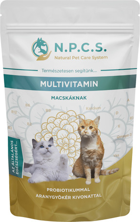 N.P.C.S. Multivitamin probiotikummal és aranygyökér kivonattal macskáknak