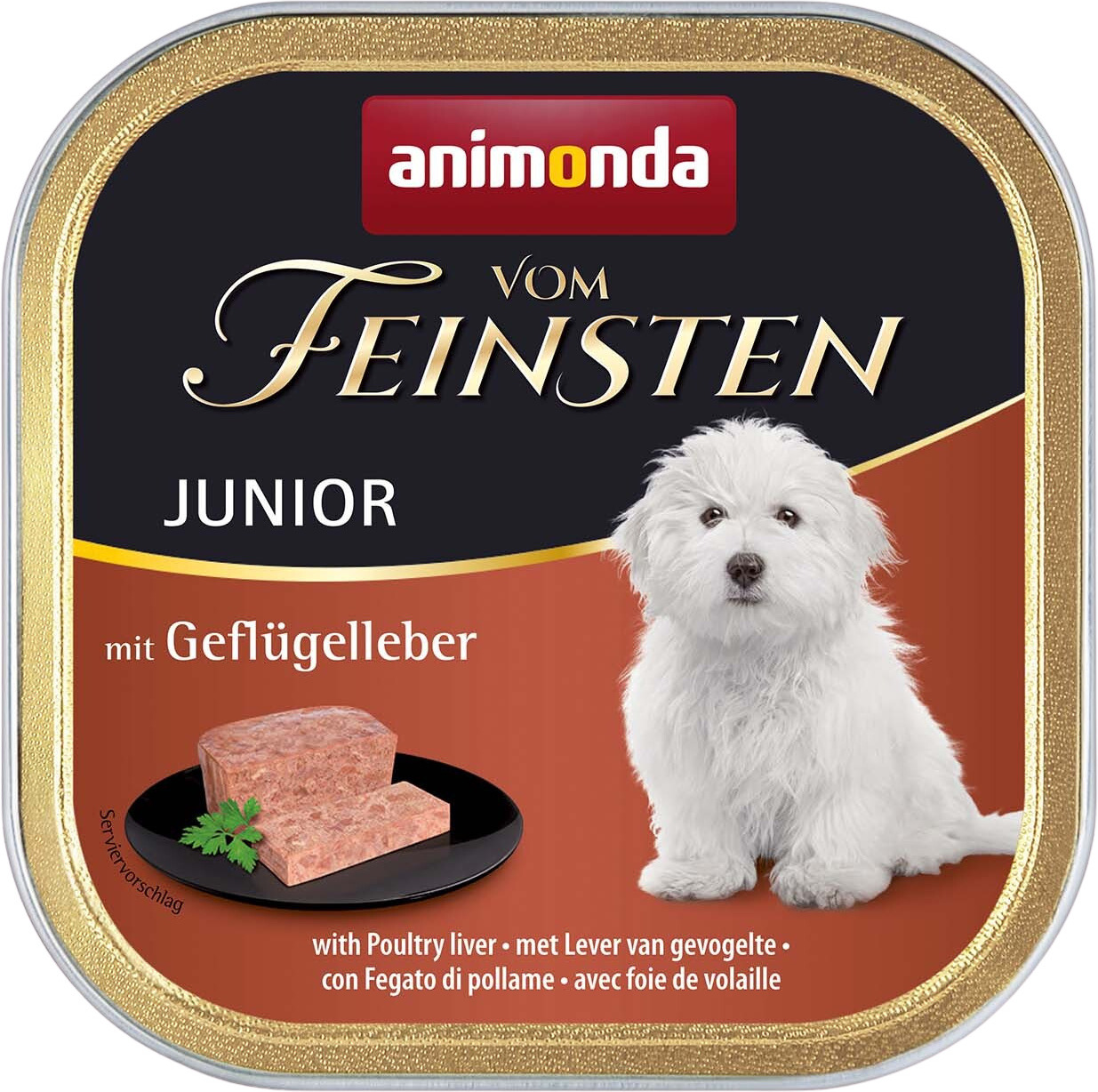 Animonda Vom Feinsten Junior tăviță cu ficat de pasăre