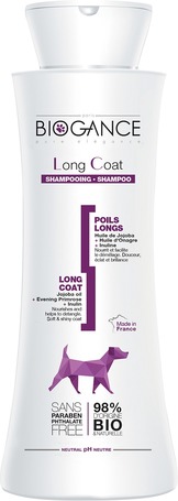 Biogance Long Coat Shampoo - Sampon hosszúszőrű kutyák és macskák fürdetéséhez