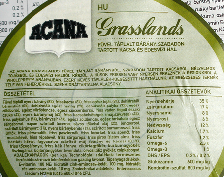 Acana Grasslands Dog gabonamentes kutyatáp