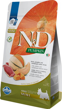 N&D Dog Grain Free Adult Mini sütőtök, kacsa & sárgadinnye 2 kg