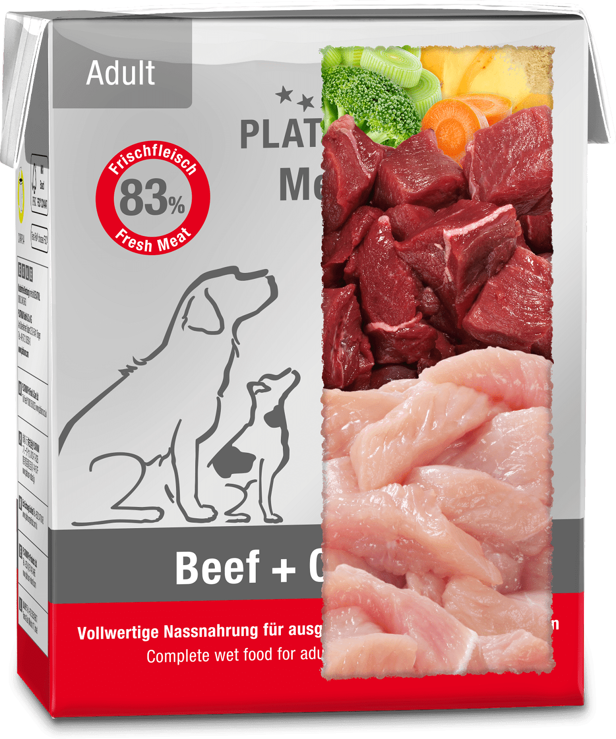 Platinum Menu Beef + Chicken hrană umedă pentru câini - zoom