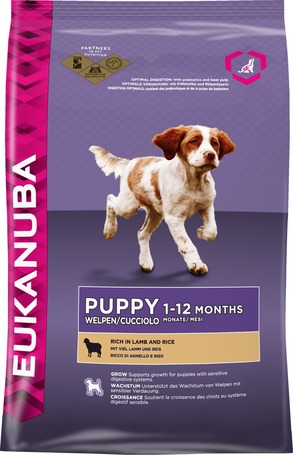 Eukanuba Puppy Small & Medium Lamb & Rice | Kölyöktáp bárányhússal és rizzsel | Érzékeny gyomrú kölyköknek