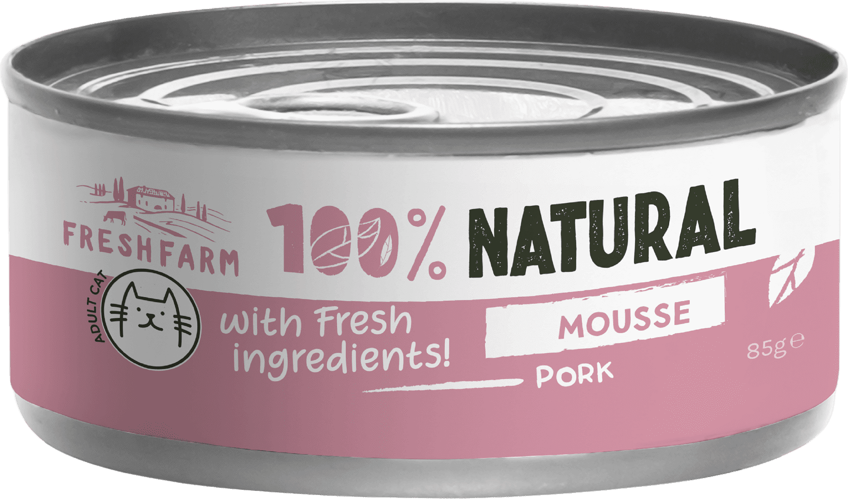 Fresh Farm Natural mousse cu porc pentru pisici