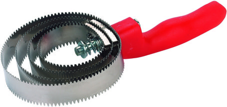 Kerbl spirál alakú finom fogazású fémvakaró műanyag nyéllel