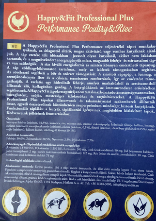 Happy&Fit Adult Performance Poultry & Rice