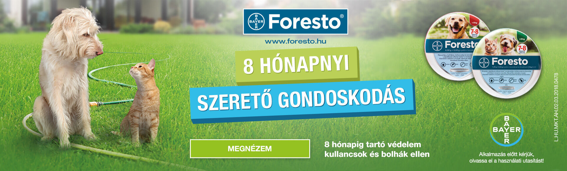 Foresto - 8 hónapnyi gondoskodás - Élősködők elleni védelem